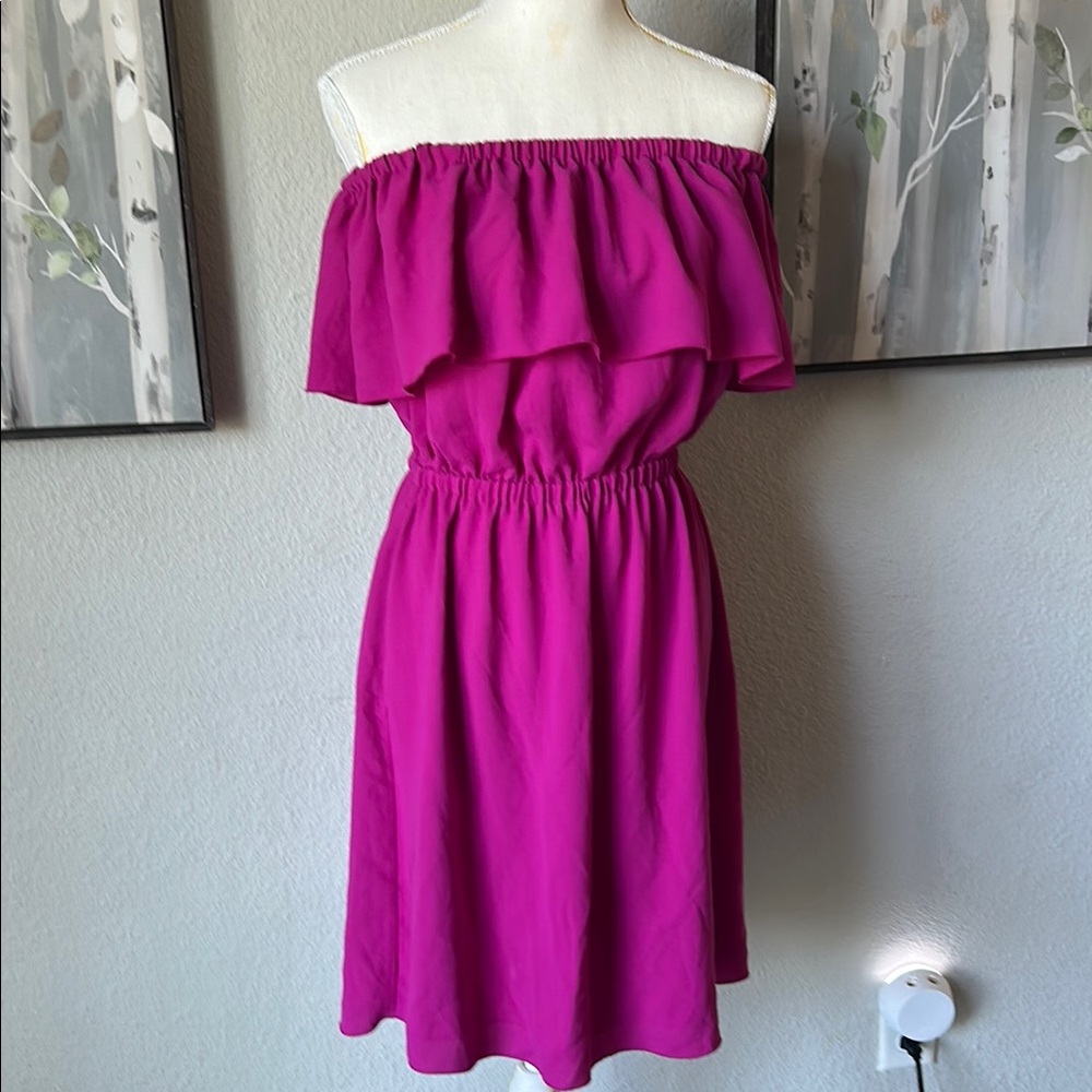 Aritzia Wilfred Pinkish purple Ruffled Smocked Sundress